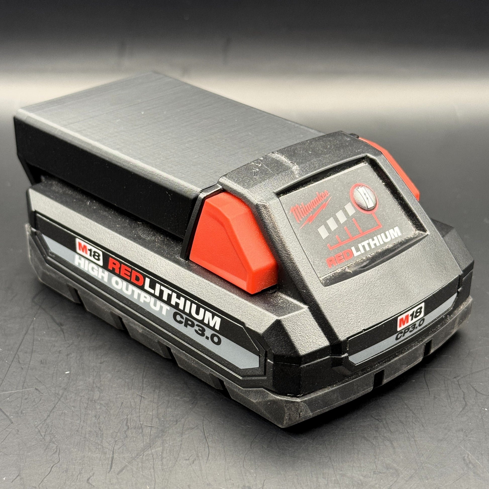 Milwaukee M18 Battery Mount | Horizontal Wall Holder Layer FabWorks