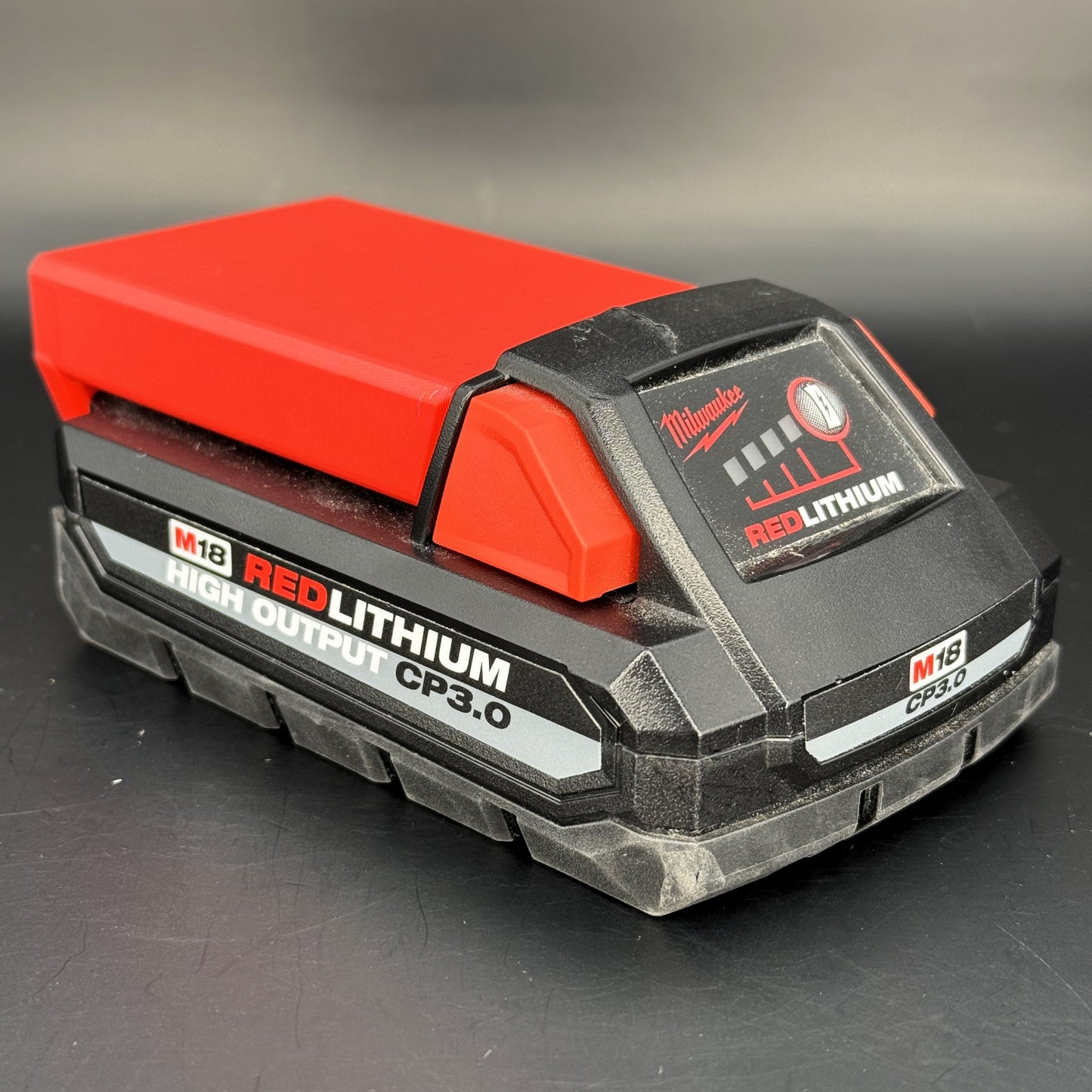 Milwaukee M18 Battery Mount | Horizontal Wall Holder Layer FabWorks