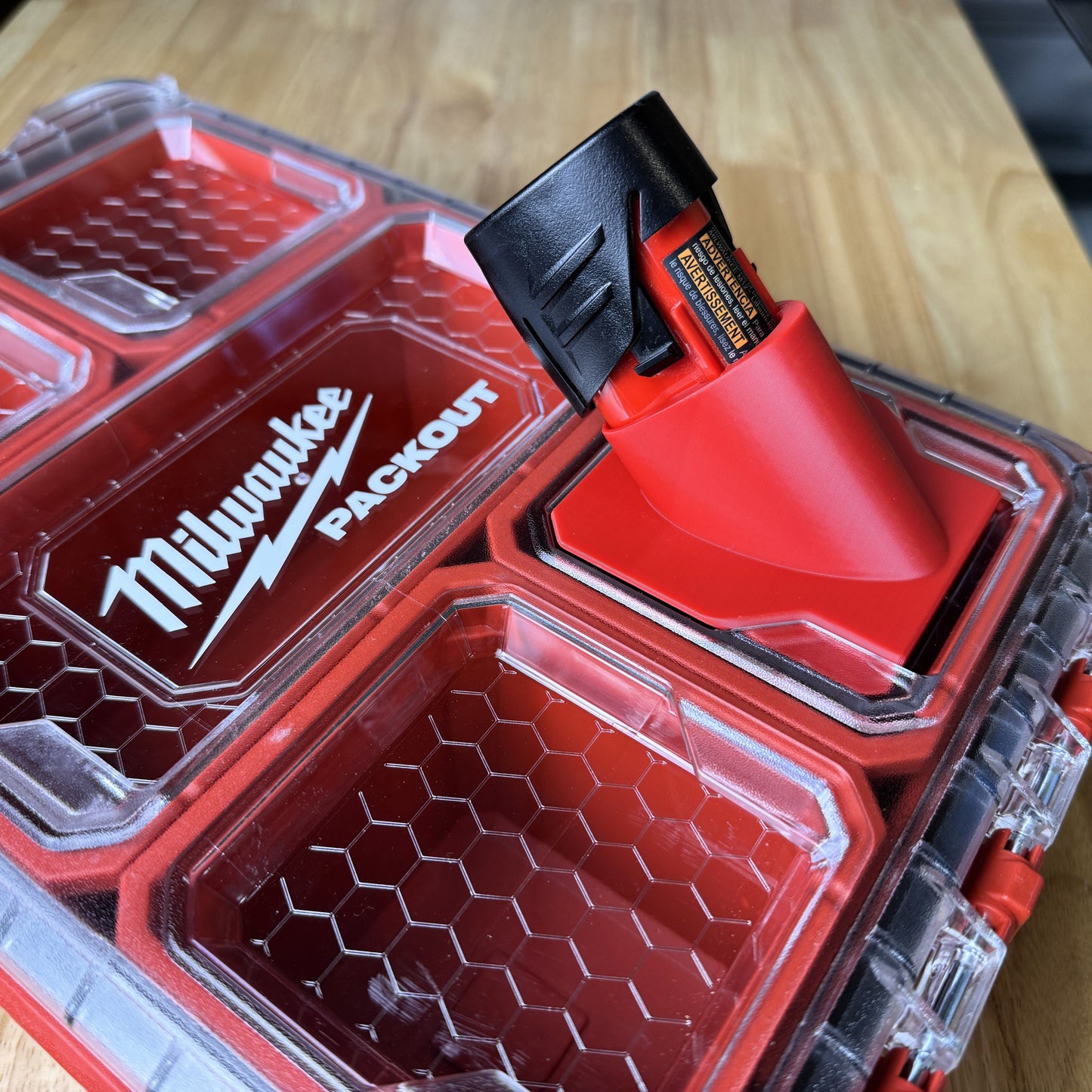 Milwaukee M12 Packout Battery Mount | 45 deg. Angled Layer FabWorks