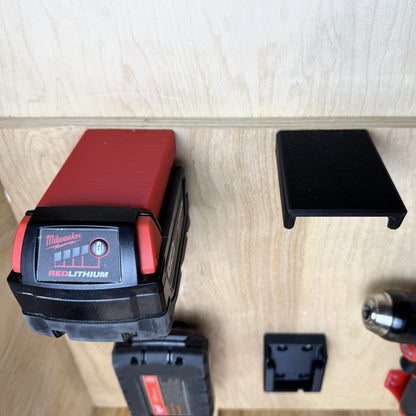 Milwaukee M18 Battery Mount | Horizontal Wall Holder Layer FabWorks